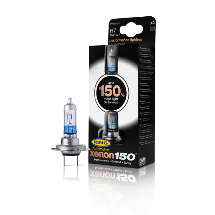 RW1577 Ring Xenon150 H7 Performance Headlight Bulb Pack RW1577 Ring Xenon150 H7 Performance Headlight Bulb Pack